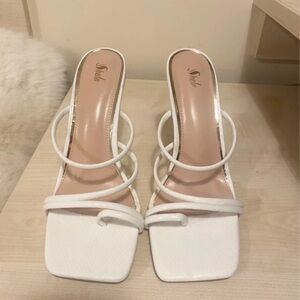 SHEIN White Strappy Heels